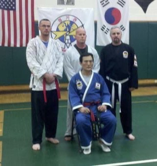Master Brian McCann with students training with Grand Master Lim, Hyun Su In 2011. 